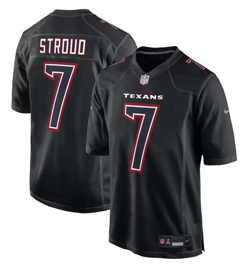 Men's Black Houston Texans #7 C.J. Stroud Stitched Game Jersey